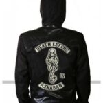 Harry Potter Black Leather Hoodie Jacket