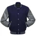 Men’s Blue and Gray Bomber Jacket