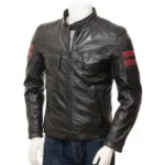 Men’s Iconic Cafe Racer Sporty Real Leather Biker Jacket