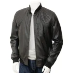 Men’s Classic Leather Bomber Jacket