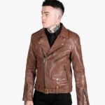 Men’s Brown Double Rider Leather Jacket