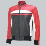 Red Cowhide Leather Men’s Biker Jacket