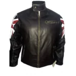 Men’s UK Flag Vintage Biker Leather Jacket