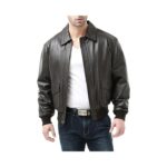 Majestic Air Force A-2 Flight Bomber Leather Jacket for Men