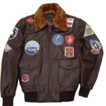A-2 Cowhide Leather Maverick Bomber Real Leather Jacket