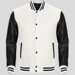 Men’s Bomber Varsity Black and Brown Jacket