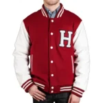 Men’s Bomber Harvard Red and White Jacket