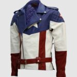 Captain America Multi Colored Biker Jacket